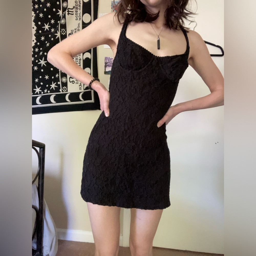Urban Outfitters Black Lace Dress (M)